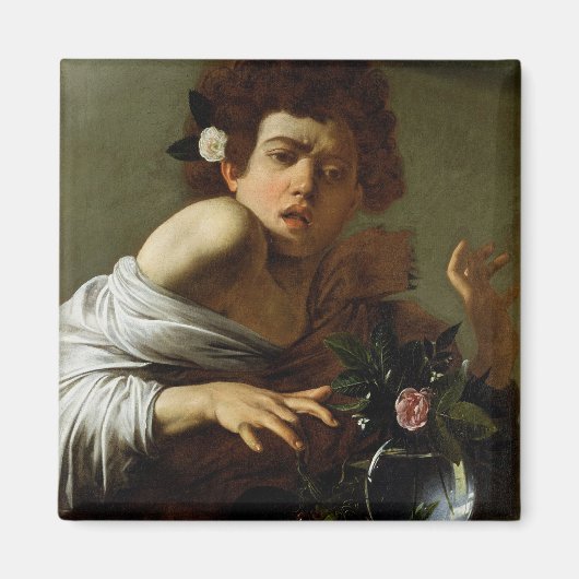 Boy Bitten door een hagedis, c.1595-1600 (olie op Magneet (Voorkant)