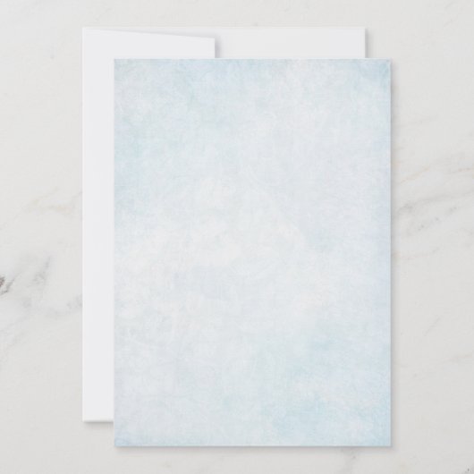 Boy Blue Angel Baptême Invitations en espagnol (Dos)