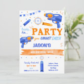 Boy Blue en Sinaasappel Dart Pistool Kaart (Staand voorkant)