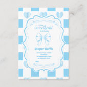 Boy Blue Valentijnsdag Baby Diapper Raffle Informatiekaartje (Voorkant)