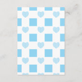 Boy Blue Valentijnsdag Baby Diapper Raffle Informatiekaartje (Achterkant)