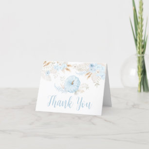 Boy Boho Pumpkin-Baby shower Bedankkaart