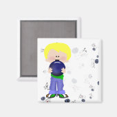 Boy Bowler Magneet (Voorkant / Achterkant)