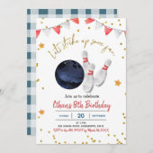 Boy Bowling Birthday Uitnodiging (Voorkant / Achterkant)