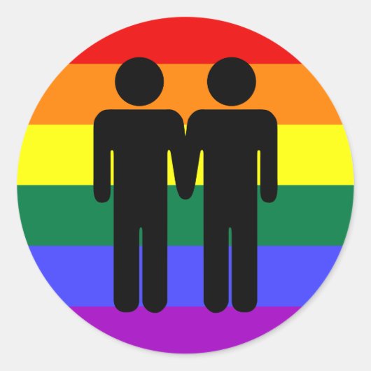 Boy + Boy Rainbow Sticker (Voorkant)