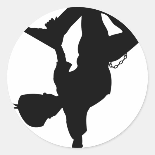 Boy Break Dancer Silhouette Sticker Sheet (Voorkant)
