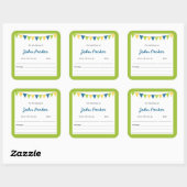 Boy Bunting Baby shower autocollants (Feuille)