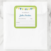 Boy Bunting Baby shower autocollants (Sac)