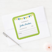 Boy Bunting Baby shower boek stickers (Envelop)