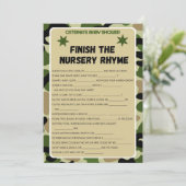 Boy Camo Baby shower - bewerkbare naam, 5x7 Kaart (Staand voorkant)