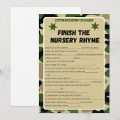 Boy Camo Baby shower - bewerkbare naam, 5x7 Kaart (Voorkant / Achterkant)