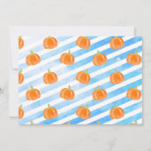 Boy Citrouille Blue Truck Invitations d'anniversai (Dos)