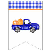 Boy Citrouille Patch Truck Bleu Bonne Bannière d'a (Premier drapeau)