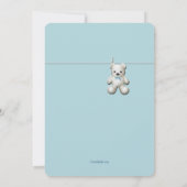 Boy Clothesline Baby shower Kaart (Achterkant)