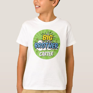 Boy Comic Book Superhero Baby shower Big Brother T-shirt