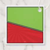 Boy Comic Book Superhero Baby shower Dank u Bedankjes Labels (Achterkant)