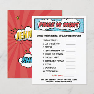 Boy Comic Book Superhero Baby shower Prijs Spel