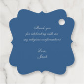 Boy Confirmation Classic Blue  Cross Crest Bedankjes Labels (Achterkant)