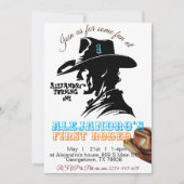 Boy Cowboy Invitation Anniversaire, Editable My 1s (Devant)