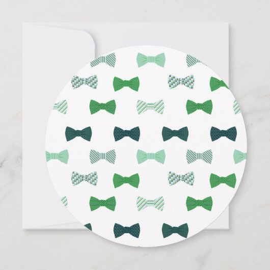 BOY CRAVATE Round BOY BANTHDAY PARTY INVITATION (Dos)