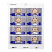 Boy Crayon School Supply Label (Full Sheet)