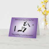 Boy Cricketer Verjaardag Kaart (Gele Bloem)