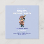 Boy Cute Detective Birthday Invitation (Devant)