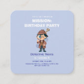 Boy Cute Detective Birthday Invitation (Devant)