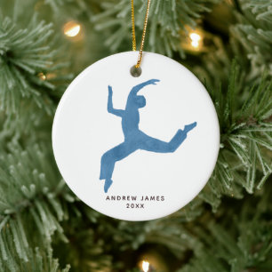 Boy Dancer Persoonlijke Naam Kerstmis Keramisch Ornament