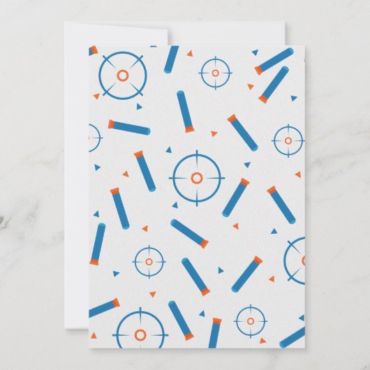 Boy Dart Pistool War verjaardagsfeestje Kaart (Achterkant)