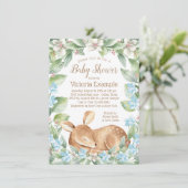 Boy Deer Fawn Baby Shower Invitations (Debout devant)