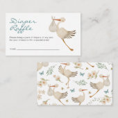 Boy Diaper Raffle Informatiekaartje (Voorkant / Achterkant)