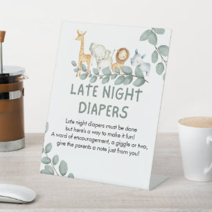Boy Diapers de nuit Baby shower de signe Invitatio