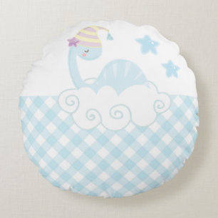 Boy Dinosaur Slapend Sierkussen Rond Kussen