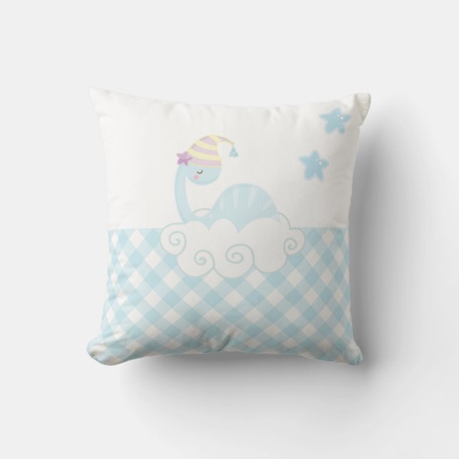 Boy Dinosaur Slapeping Kussen (Voorkant)