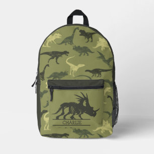Boy Dinosaur thème vert sac à dos imprimé