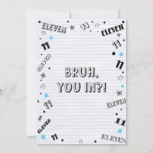 Boy Doodle 11th Birthday Invitation (Dos)