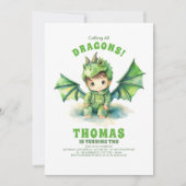 Boy Dragon Verjaardag Uitnodigingen (Voorkant)