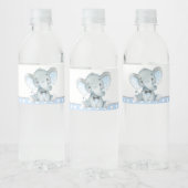 Boy Elephant Baby shower bouteille d'eau Étiquette (Bouteilles)