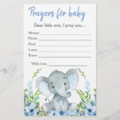 Boy Elephant Baby shower Double Game Flyer (Achterkant)