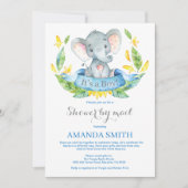 Boy Elephant Baby shower par Mail Invitation (Devant)