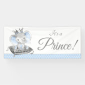 Boy Elephant Prince Baby shower Banners (Horizontaal)