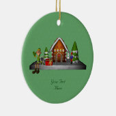 Boy Elf Gingerbread Maison Ornement de vacances (Droite)