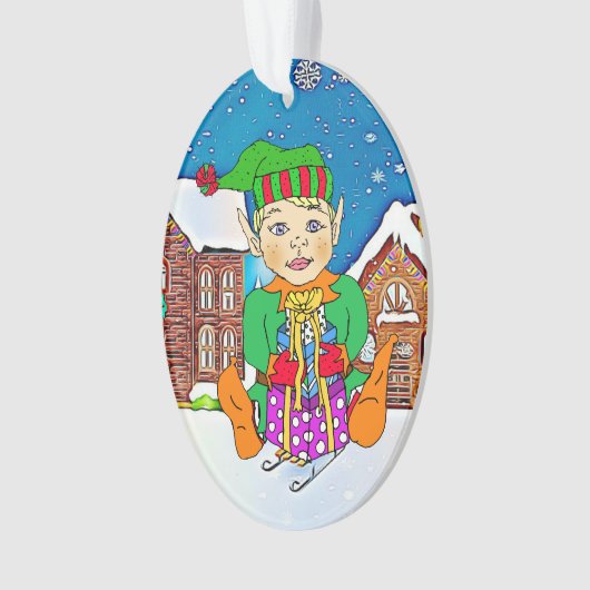 Boy Elf Whimsical Noël personnalisé (devant)