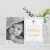 Boy Eternity Rings Croix Photo Baptême Merci (Debout devant)