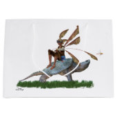 Boy Fairy Riding Sur Turtle Cadeau Sac (Devant)