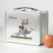 Boy Fairy Riding Sur Turtle Metal Lunchbox (En situation)