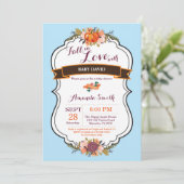 Boy Fall in Love Citrouille Baby shower Invitation (Debout devant)
