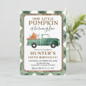 Boy Fall Invitation Anniversaire N'importe quel âg (Debout devant)