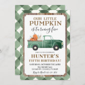 Boy Fall Invitation Anniversaire N'importe quel âg (Devant / Derrière)